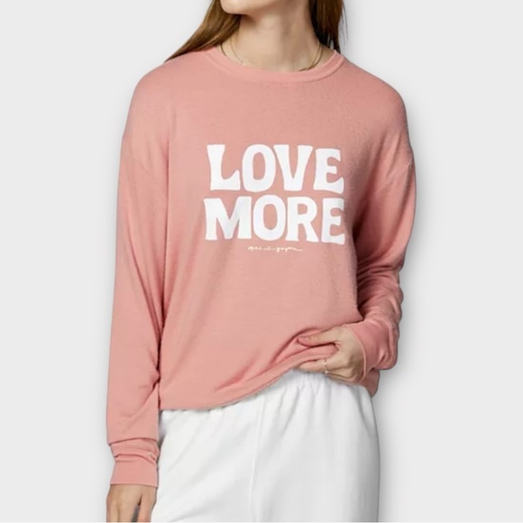 Spiritual Gangster Love More Savasana Sweater in Rose Women’s Size M NWT - Picture 1 of 9